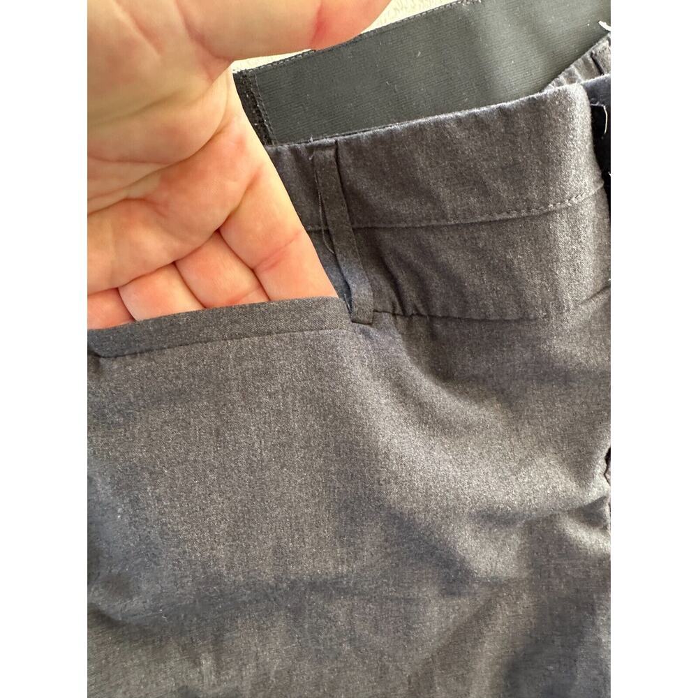AB STUDIO waist elastic band gray charcoal pant women size 8 - Picture 8 of 14